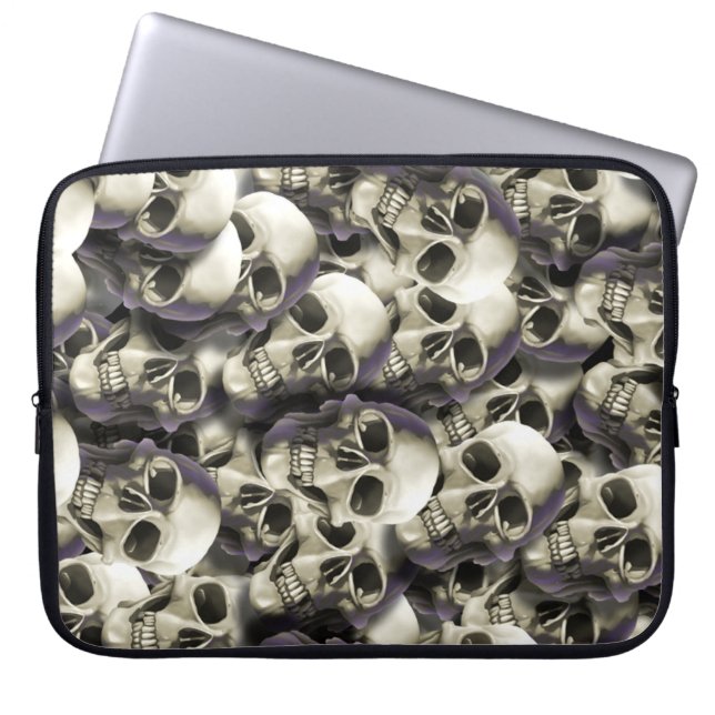 skulls laptop sleeve (Front)