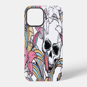 Skulls Lily Flowers: Boho Vintage. iPhone 12 Case