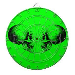 Skulls Metal Cage Green Dartboard