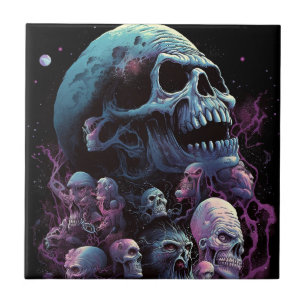 Skulls Monsters Horror Art Ceramic Tile
