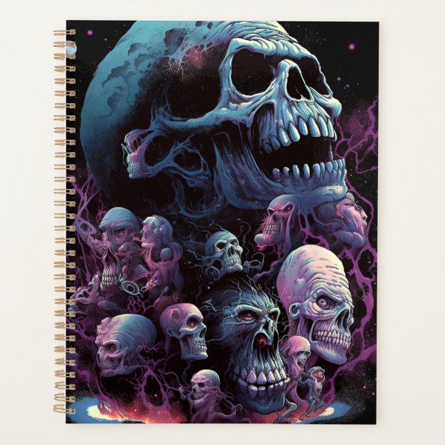 Skulls Monsters Horror Art Planner (Front)