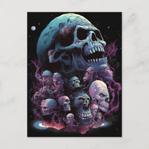 Skulls Monsters Horror Art Postcard