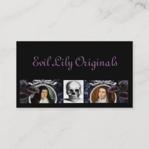 Skulls Nuns and Lilies Business Card