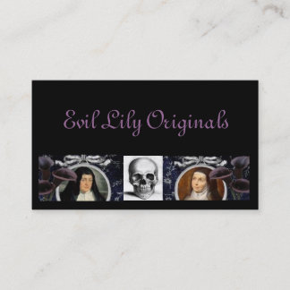Skulls Nuns and Lilies Business Card