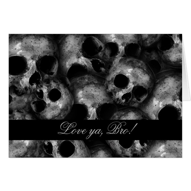 Skulls on  Greeting Card (Front Horizontal)