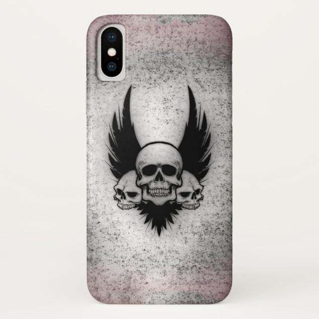 Skulls on Wings Case-Mate iPhone Case (Back)