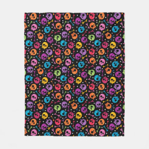 Skulls pattern 2 fleece blanket