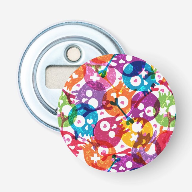 Skulls pattern 3 bottle opener (Front)