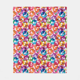 Skulls pattern 3 fleece blanket