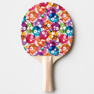 Skulls pattern 3 ping pong paddle