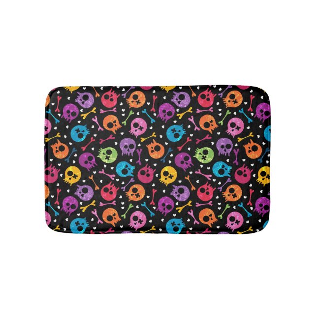 Skulls pattern bath mat (Front)