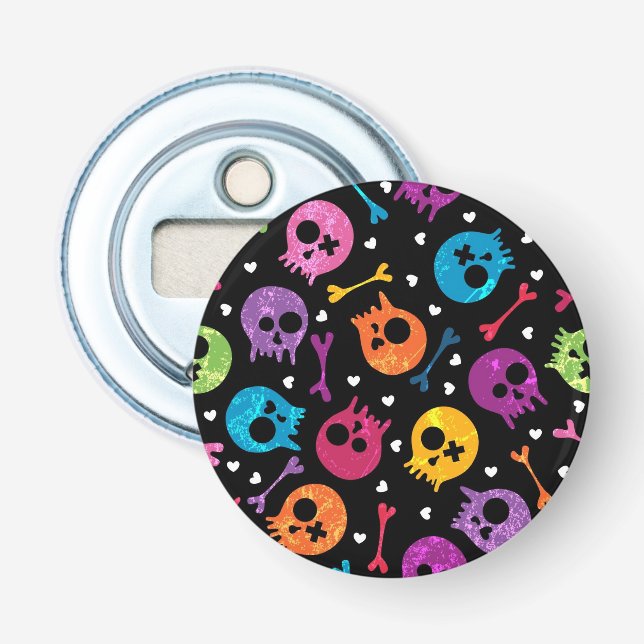Skulls pattern bottle opener (Front)