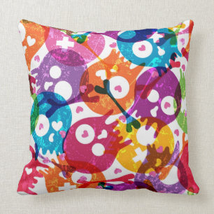 Skulls pattern cushion