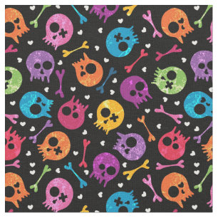 Skulls pattern fabric