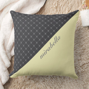 Skulls Pattern Monogrammed Throw Pillow