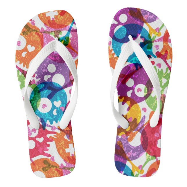 Skulls pattern thongs (Footbed)