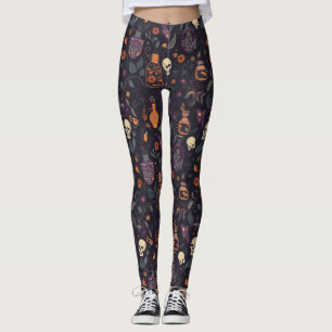 Skulls Potions & Plants: Leggings to Scare Em Away
