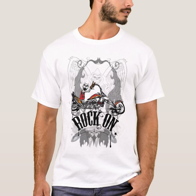 Skulls Rock On T-Shirt (Front)