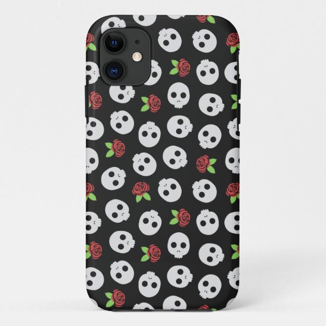 Skulls & Roses Case-Mate iPhone Case (Back)