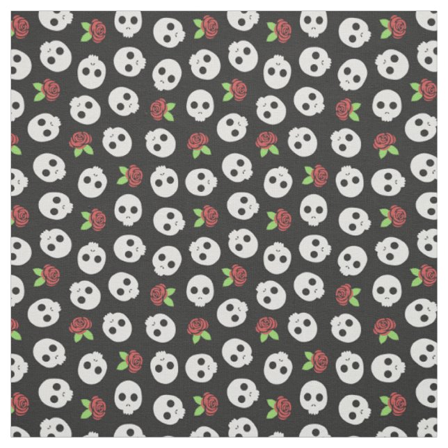 Skulls & Roses Fabric (Swatch)