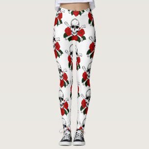 Skulls roses leggings