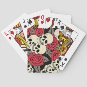 Skulls & Roses Playing Cards, Standard Index faces Cards