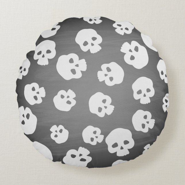 Skulls Round Cushion (Front)
