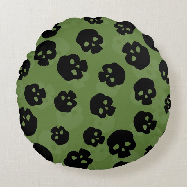 Skulls Round Cushion (Front)