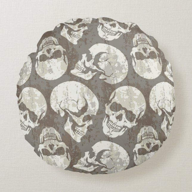 Skulls Round Cushion (Front)