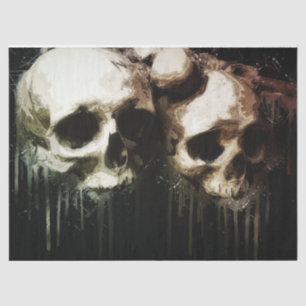 Skulls Rustic 16 Decoupage Tissue Paper