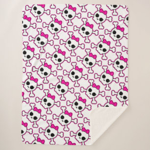 Skulls Sherpa Blanket