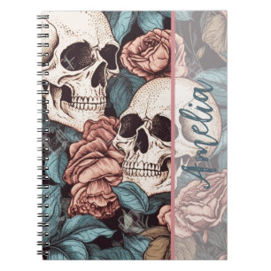 Skulls Spiral Notebook