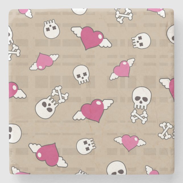 Skulls Stone Coaster (Front)