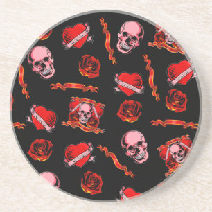 Skulls Valentine Coaster
