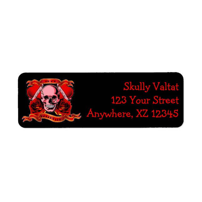 Skulls Valentine Return Address Label (Front)