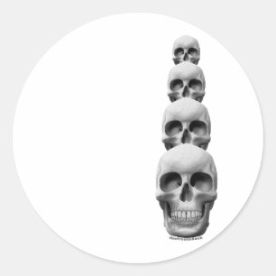 Skulls - Vertical Classic Round Sticker