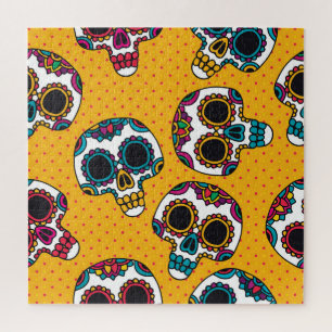 Skulls: vintage latino-american style. jigsaw puzzle