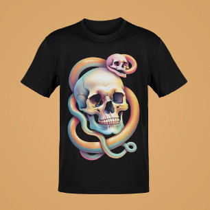 Skulls w/Snakes or Roses Colour Art Collection T-Shirt