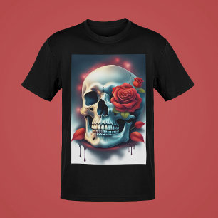 Skulls w/Snakes or Roses Colour Art Collection  T-Shirt