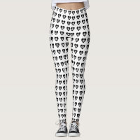 Skulls with Black Hearts Pattern Halloween