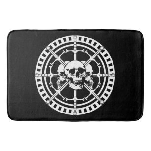 Skulls with Swords Bath Mat