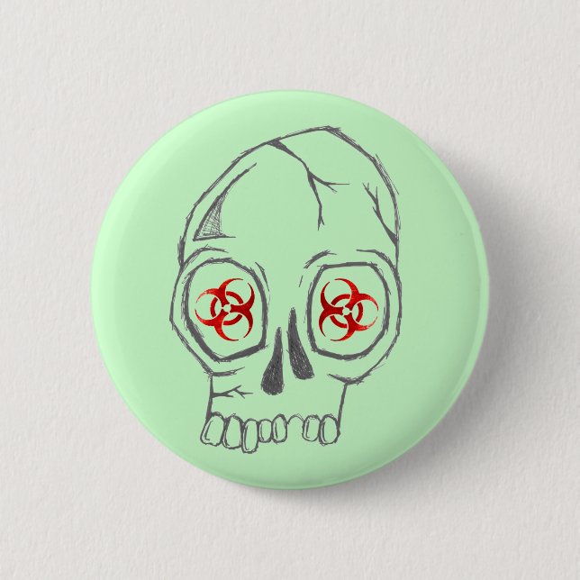 SkullSick 6 Cm Round Badge (Front)