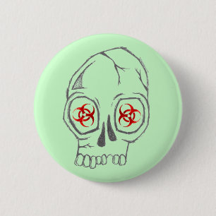 SkullSick 6 Cm Round Badge