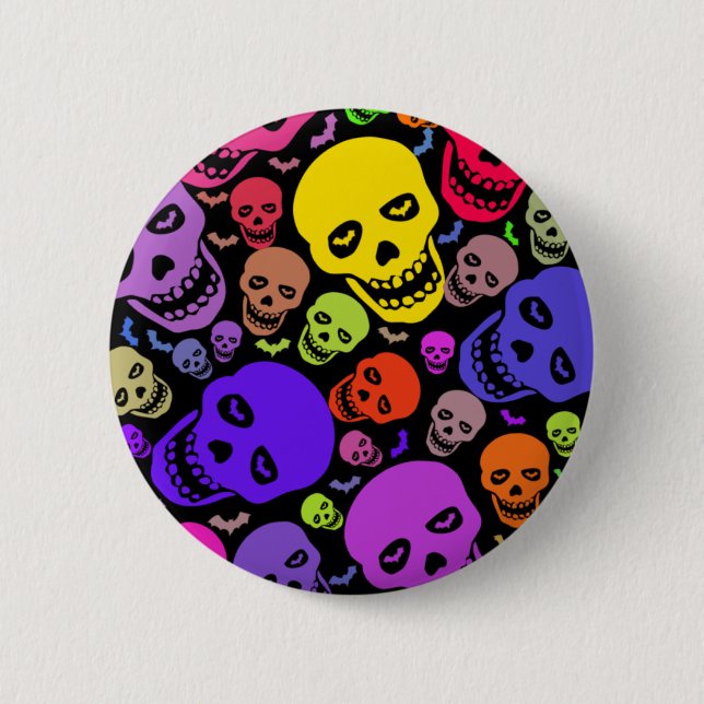 Skulls'n'Bats Button Badge (Front)