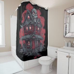 Skulltop Manor: A Nightmare Unleashed Shower Curtain