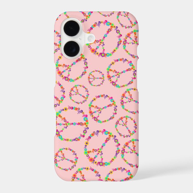 Skully Flower Power Peace Sign (Back)