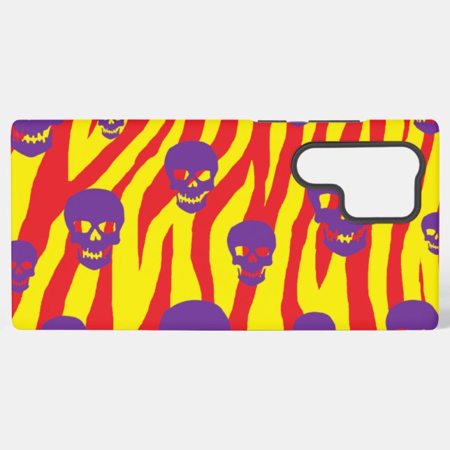 Skully Mod Zebra Samsung Galaxy S22 Ultra Case (Back Horizontal)
