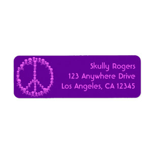 Skully Peace Return Address Label