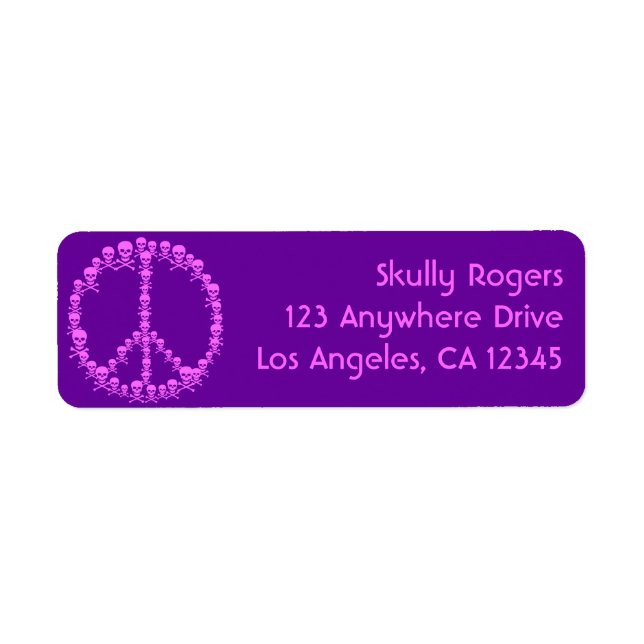 Skully Peace Return Address Label (Front)