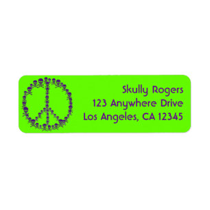 Skully Peace Return Address Label